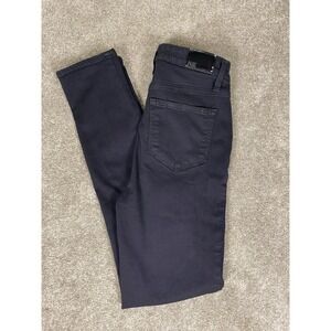 Paige Gemma High Waist Cigarette Leg Stretch Jeans Black Size 27